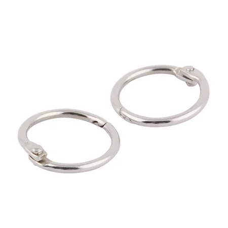 Unique Bargains Office Scrapbooking Book Loose Leaf Ring Keychain Metal Binder Clips 0.8x0.8x0.1inches Silver Tone 20 Pcs