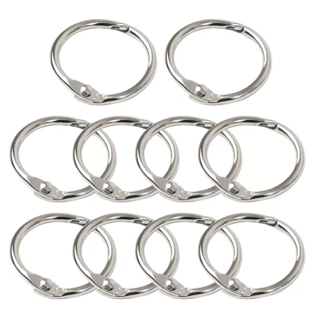 Unique Bargains Durable Metal Organizing Securing Book Binder Rings 0.67" Inner Dia Silver 10 Pcs